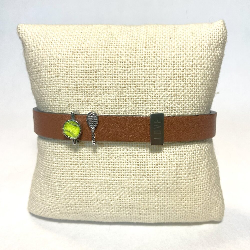 Tennis Leather Charm Bracelet by Keep Collective - NWOT